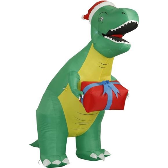 Large 8ftT Rex - Inflatable Outdoor Christmas Decorations Blow Up X-mas Decor